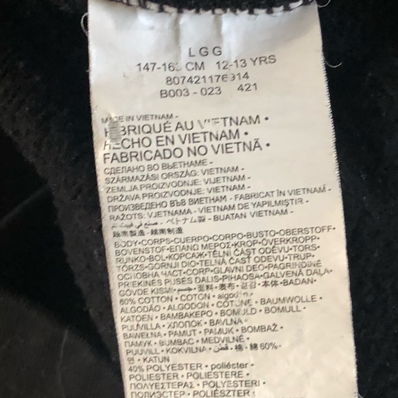 Jordan Jumpman + Nike Iridescent Logo Black Pullover Hoodie Big Boys L 12-13 Yrs - Picture 7 of 10